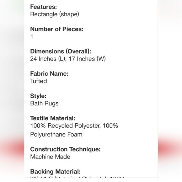 Room Essentials Chunky Chenille Cushion Foam Bath Rug- Black - Picture 8 of 10